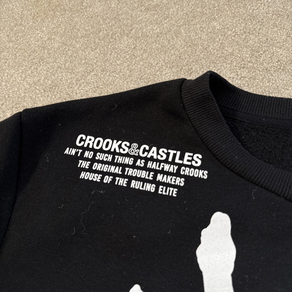 Crooks and Castles Pullover Sweatshirt Mens Large Crew‎ Neck Jumper Long Sleeve - Picture 9 of 10